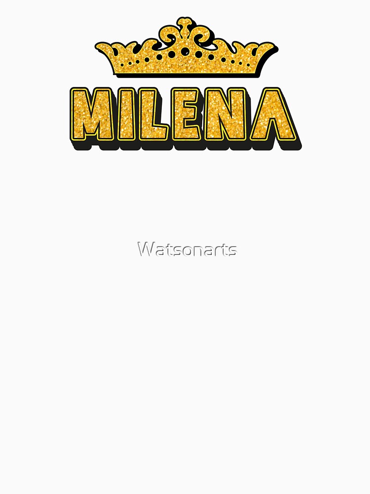 Milena Personalized Funny Custom Name Crown Design by Watsonarts