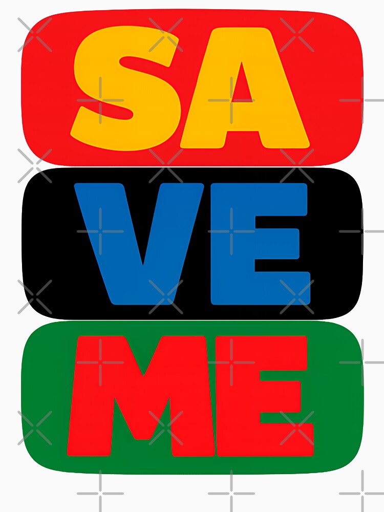 SAVE ME Typography Design | Bold Minimal Text Design by TeeTimeTreasure