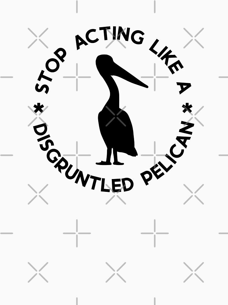 Disgruntled Pelican (Black) by splode