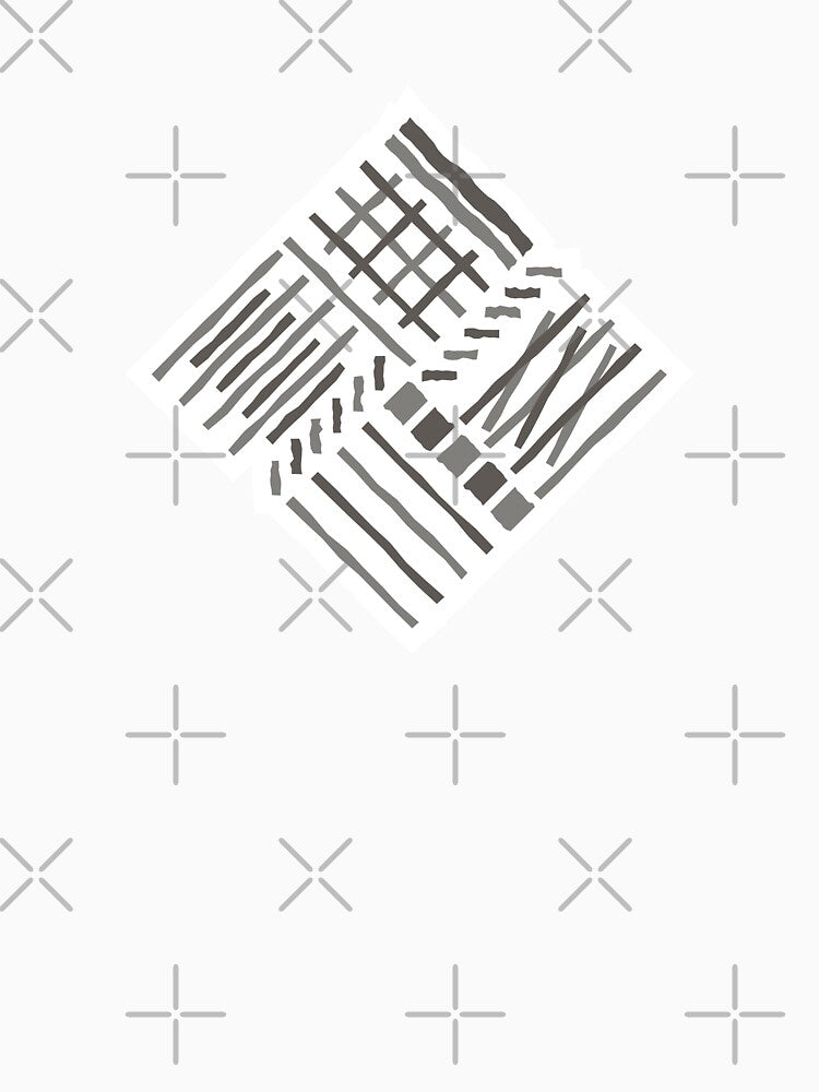 Hand-drawn Crossing Lines Pattern – Gray by RoguePatterns