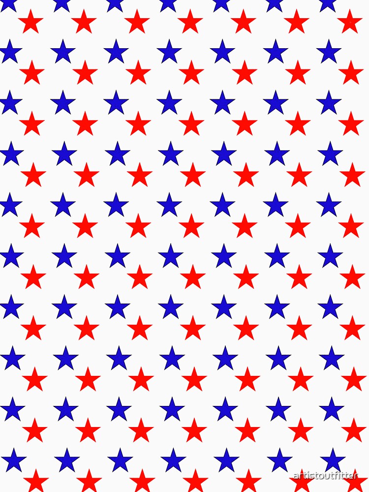 Red and Blue Stars by artistoutfitter