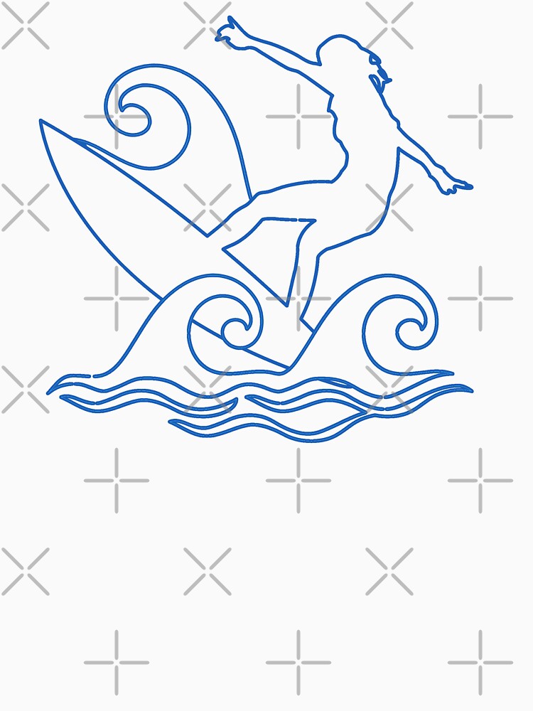 Minimalist Surfer Line Art – Ocean Wave Surfing Design | Beach Lifestyle Graphic by Dimu Co.