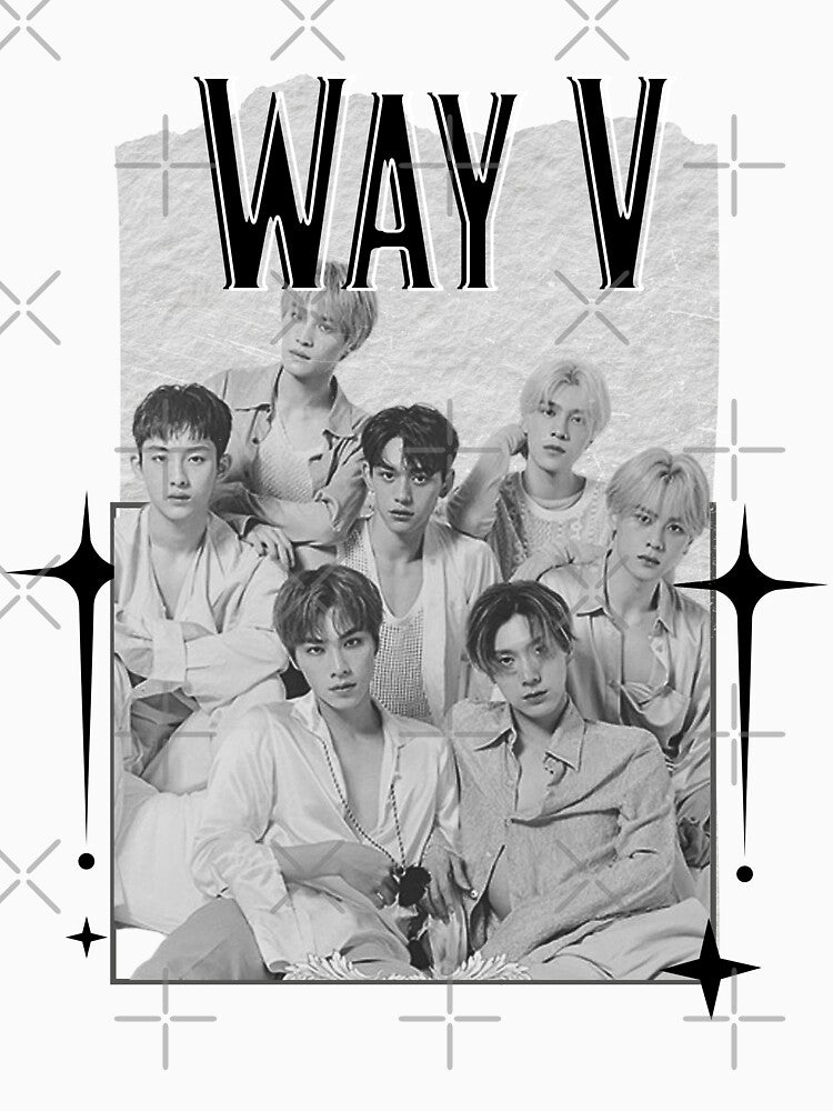 WayV Chinese Pop Performance Portrait Scrapbook Collage Cozy Y2K Vintage Design by HELL0WBELLO