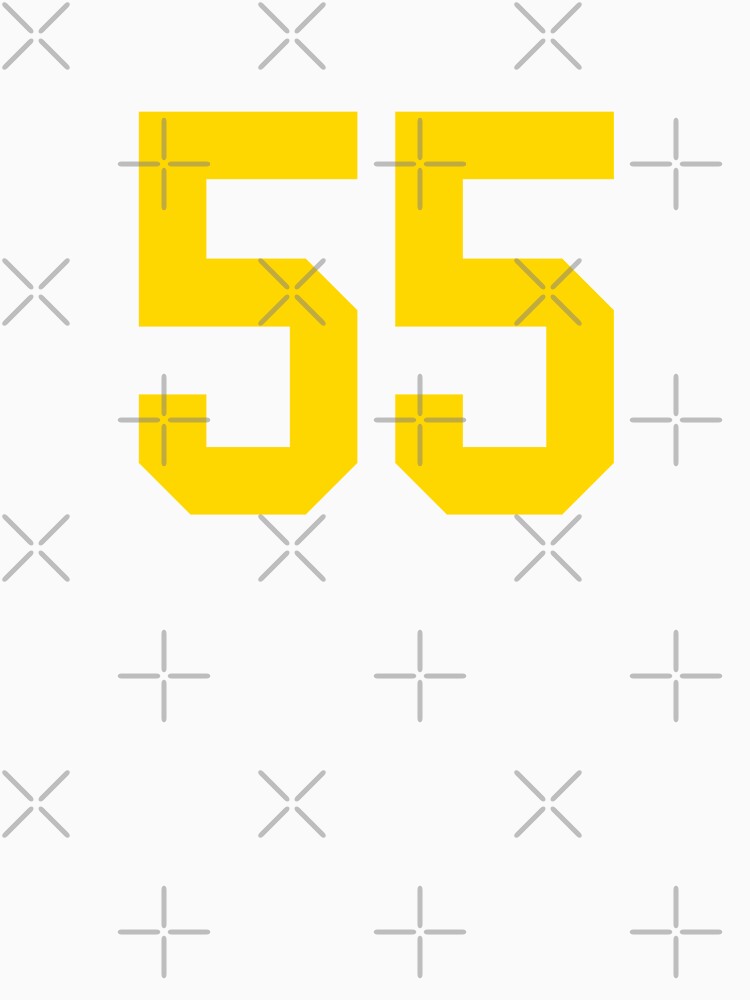 Bold Yellow Sport Number 55 by NECHSTORE