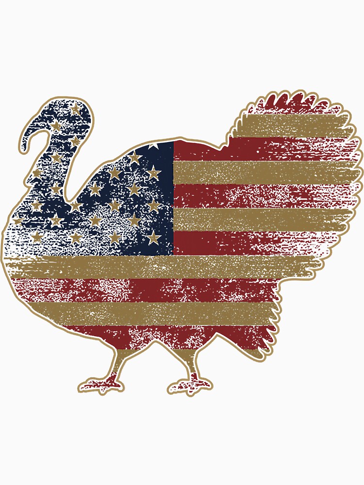 Vintage American Flag Turkey Patriotic by ElectionCzer