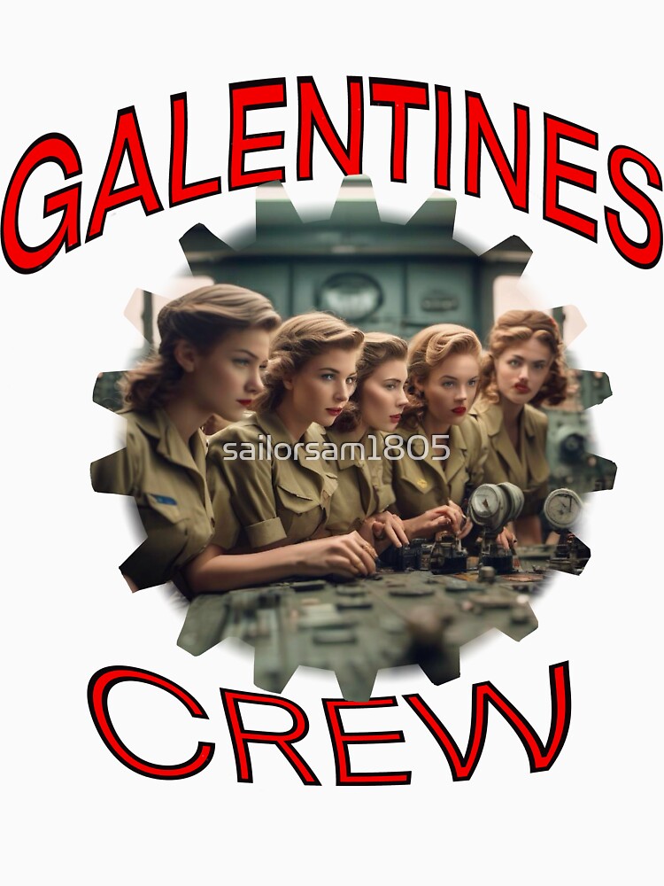 Some Retro WW2 Underwater US Navy American Girls Galentines crew on submarine on Galentines day and Galentines party, gift idea for Galentines day by sailorsam1805