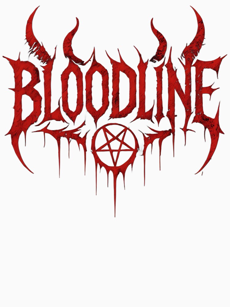 Bloodline Dripping Gothic Logo Horror Metal Typography Dark Aesthetic Design by Peac7e