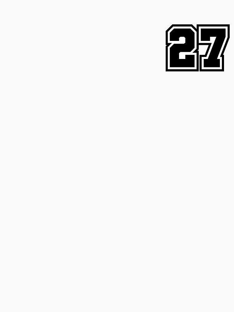 27 Number - Classic Minimalist Digit by stickerorange