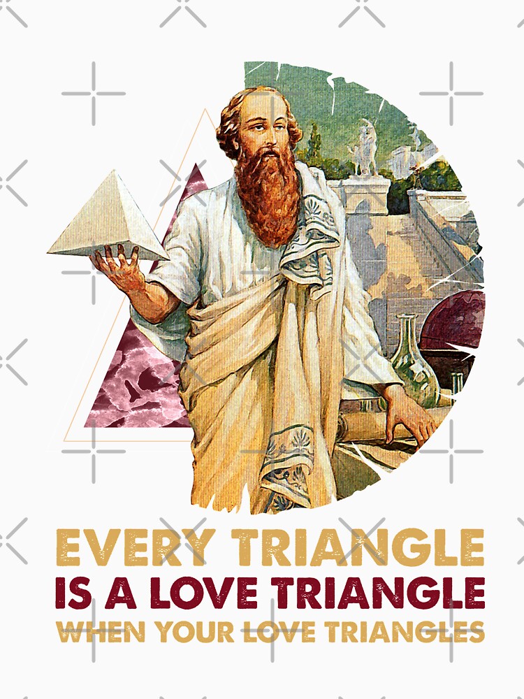 Fun Science & Math Nerdy Pythagoras Triangles Meme Quote Artistic Design by NomYen . Unisex , , , Long Sleeve Tee