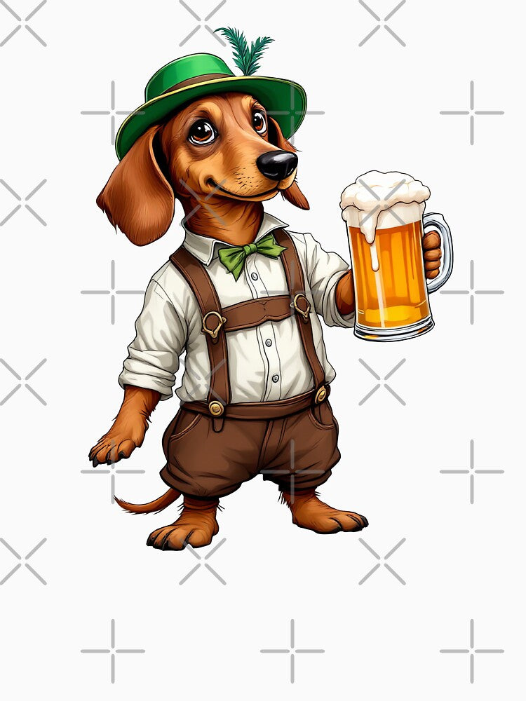 Dachshund Dog Prost by TeeARTHY