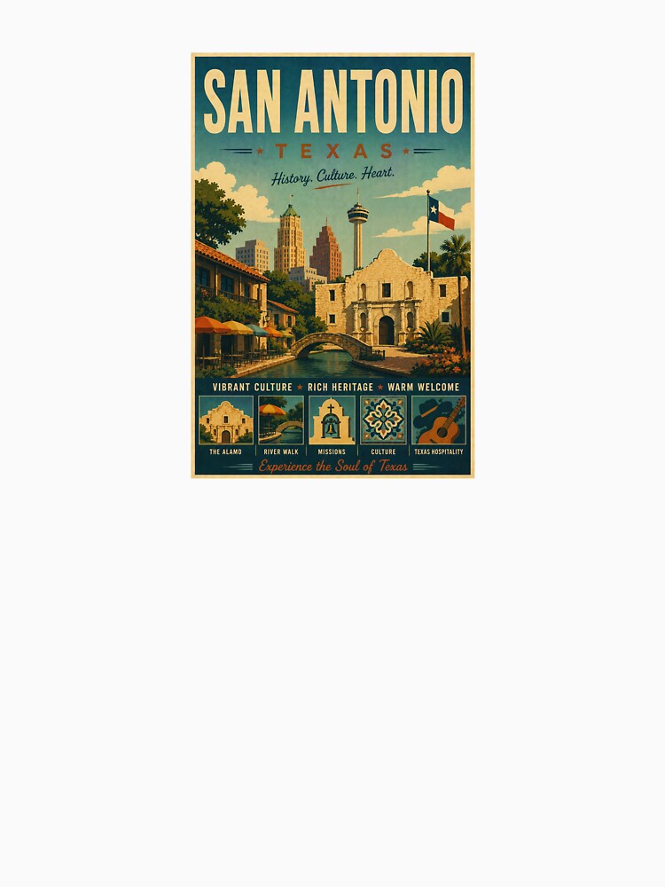 San Antonio Retro travel poster by JBWphotos