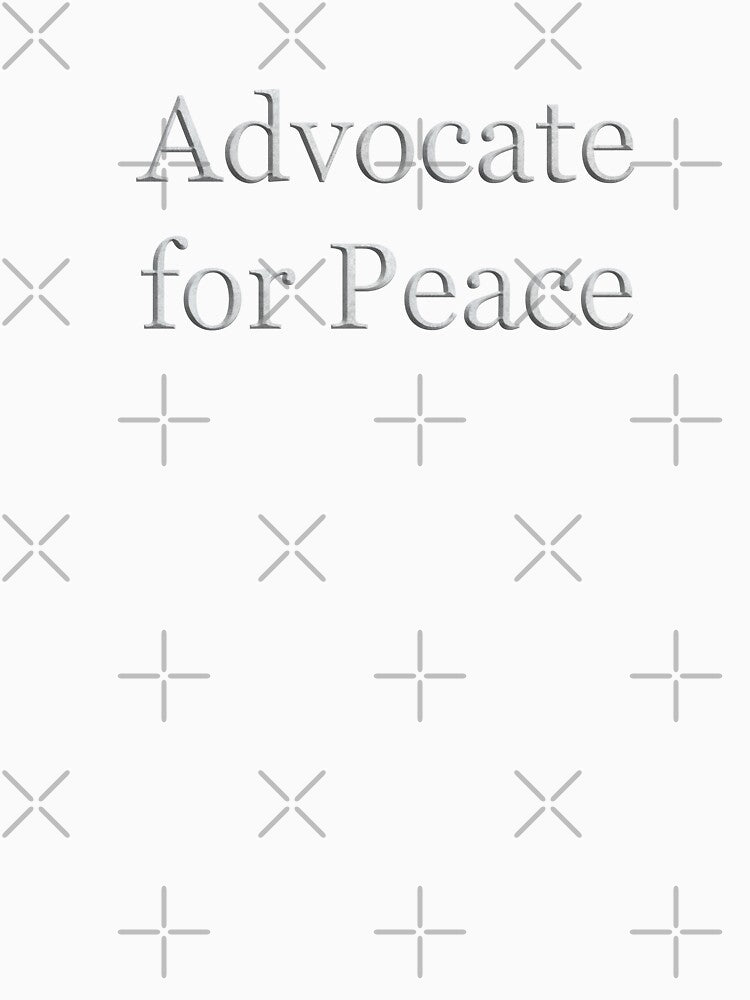Advocate for Peace (White Marble Text) by Swabcraft