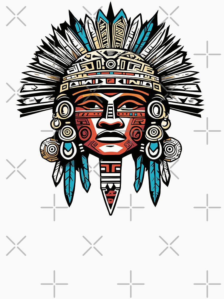 handsome aztec tribal man potrait by Dhirendra Rajpurohit