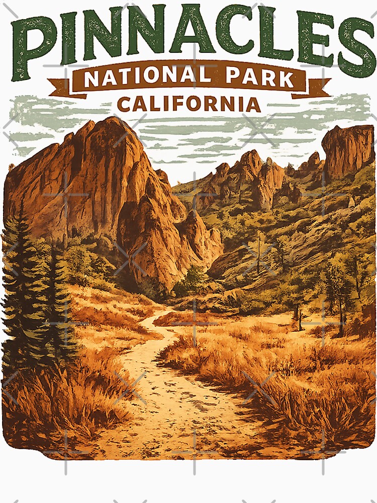 A Vintage Travel Art of Pinnacles - USA by francous03