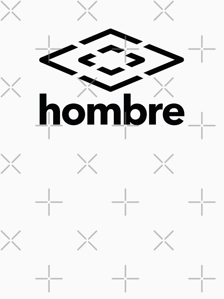 Hombre, the logo parody in black by knappidesign
