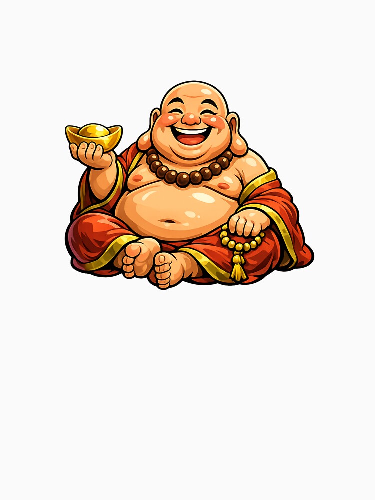 Laughing Buddha of Happiness – Colorful Cartoon Zen by Fleetwood1994