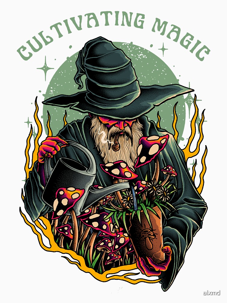 Garden Wizard Cultivating Nature Mushroom Garden Magical by alxmd