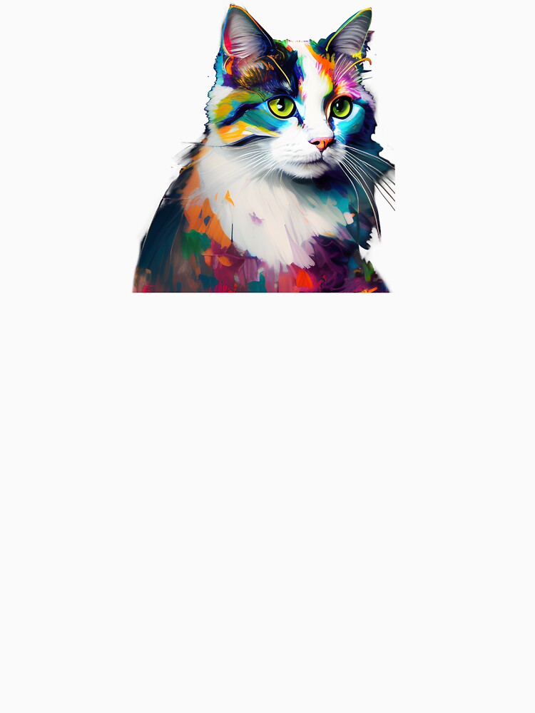 Colorful cat painting by DopeDesign111