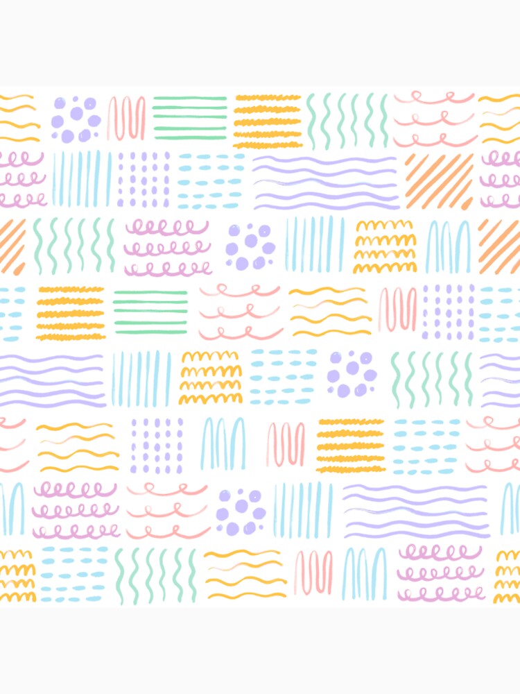 cute colorful abstract line doodle by Herlina Widyastuti