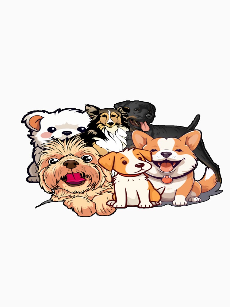 "Woof-tastic Delights: Stylish Dogs Collection for T-Shirts, Mugs, Hoodies, and Stickers" by Sensihoriverse