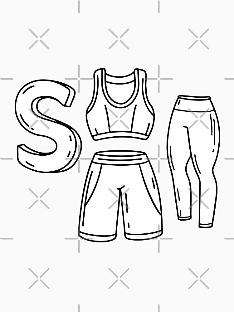 An illustration of letter S stand for Sportswear by rasagamastore
