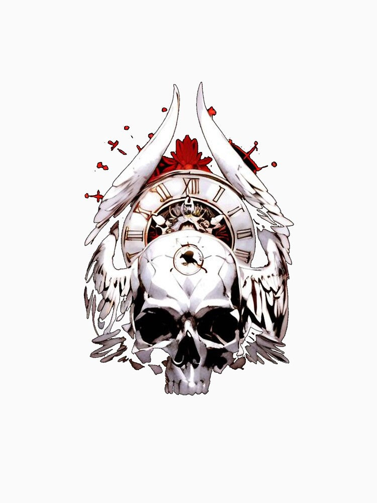 Winged skull and clock by Necropolisband