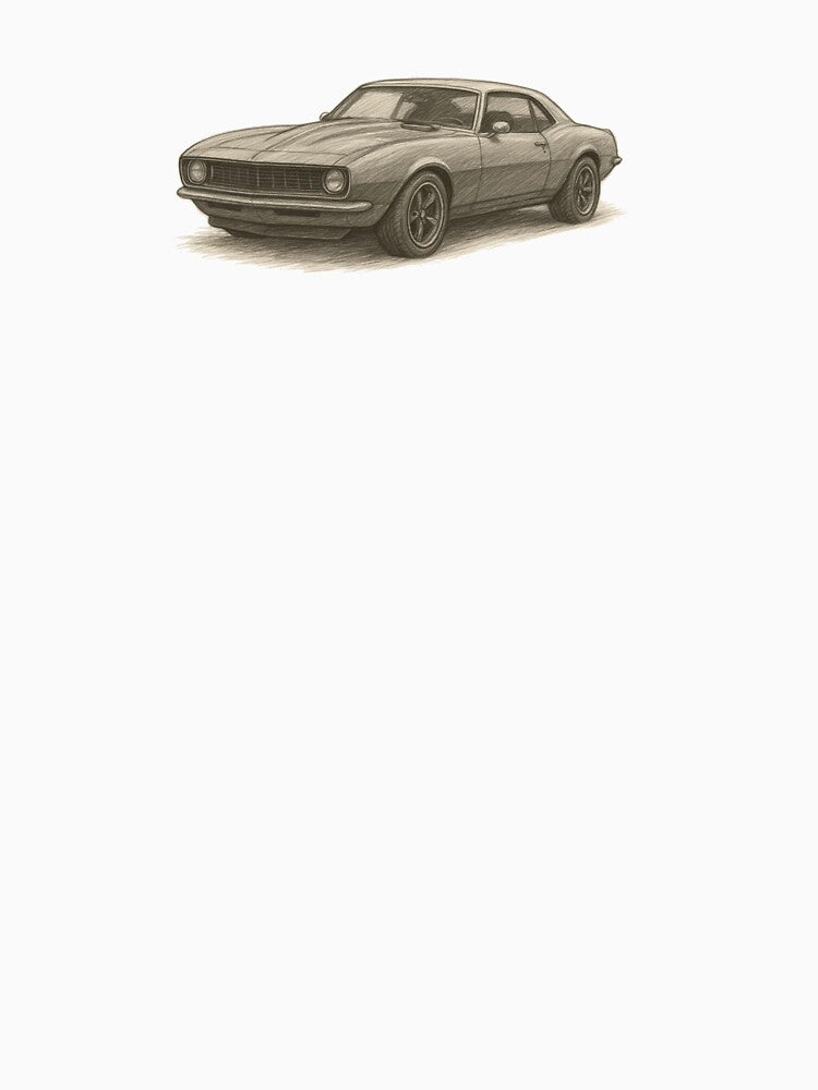 Classic Muscle Car Sketch gifts for fan automotive gifts for boyfriend by zuzzelek44