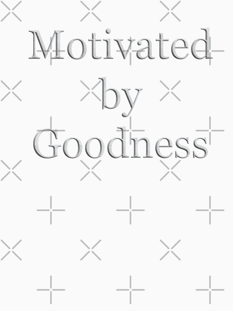 Motivated by Goodness (White Marble Text) by Swabcraft