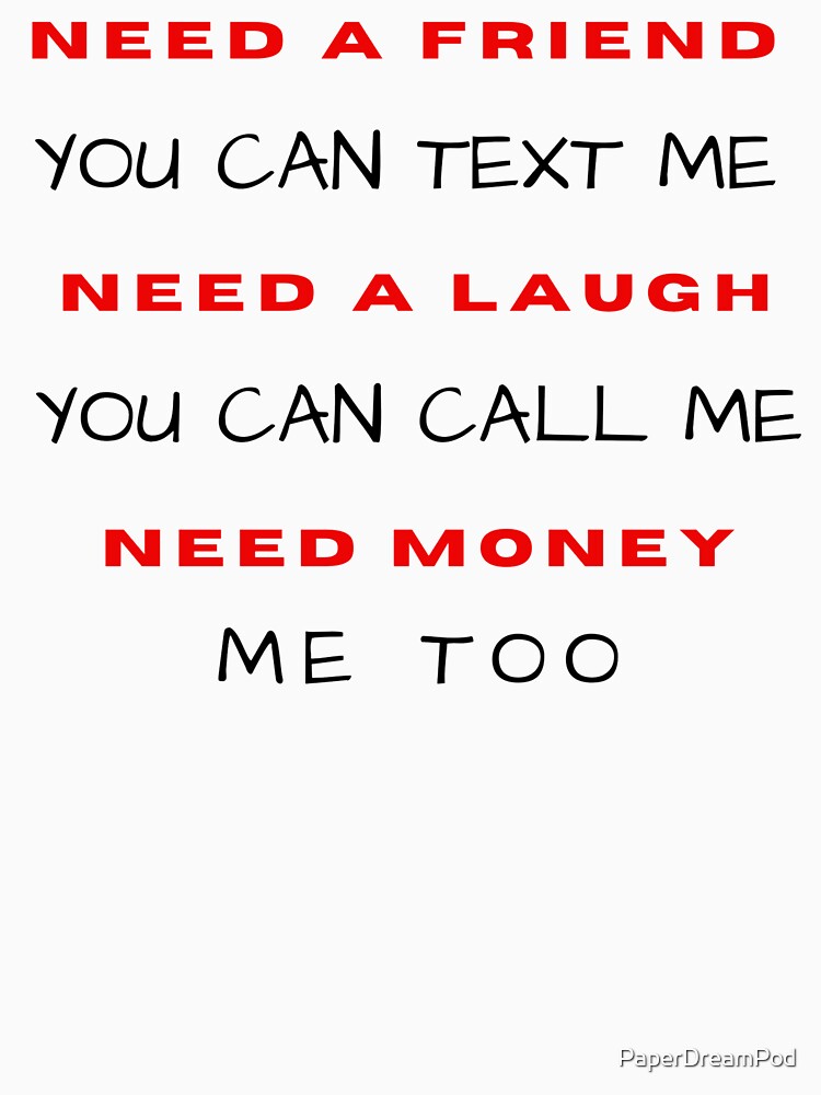 Funny friendship calling or texting by PaperDreamPod