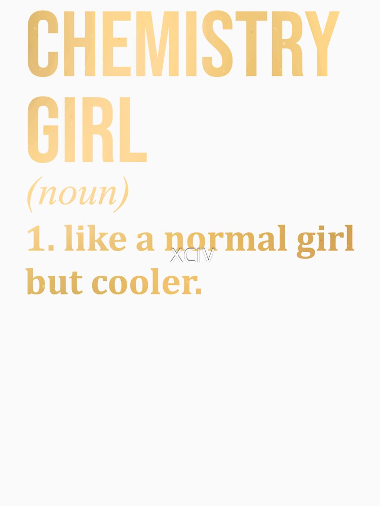 Chemistry Girl Definition in Gold by XCIV