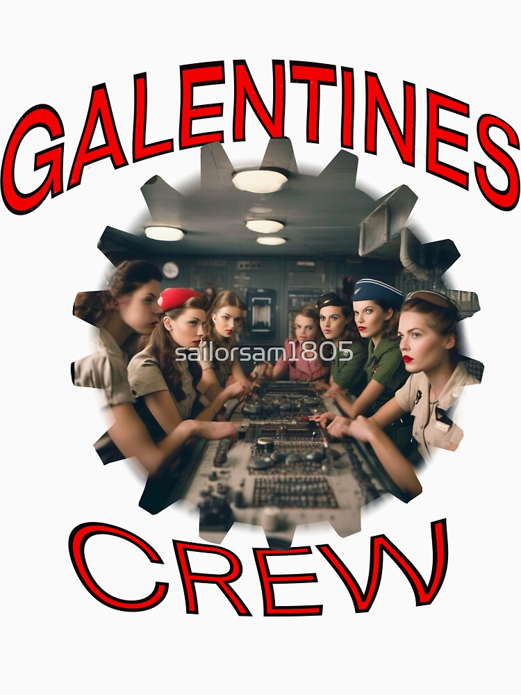 Some WW2 Underwater US Navy American Girls Galentines crew on submarine on Galentines day and Galentines party, gift idea for Galentines day by sailorsam1805