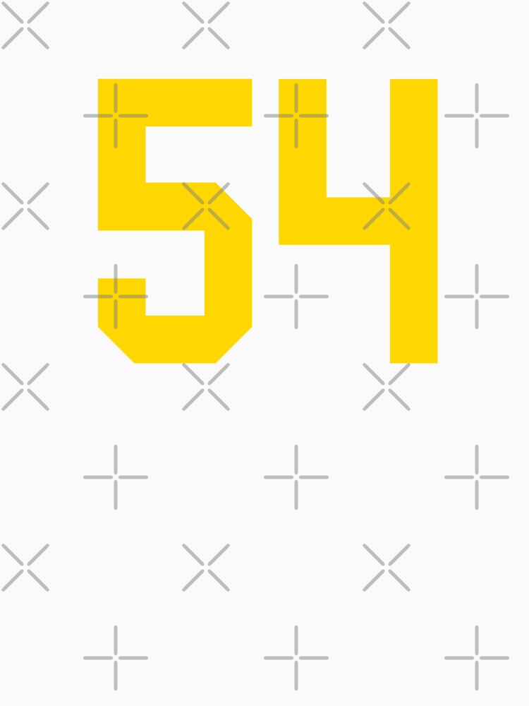 Bold Yellow Sport Number 54 by NECHSTORE