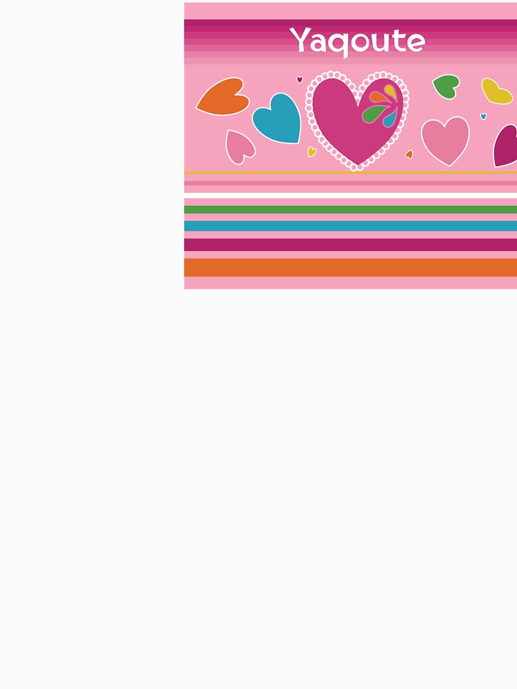 Raspberry hearts stripes jewels colourful personalised English Arabic by HalunaHappy