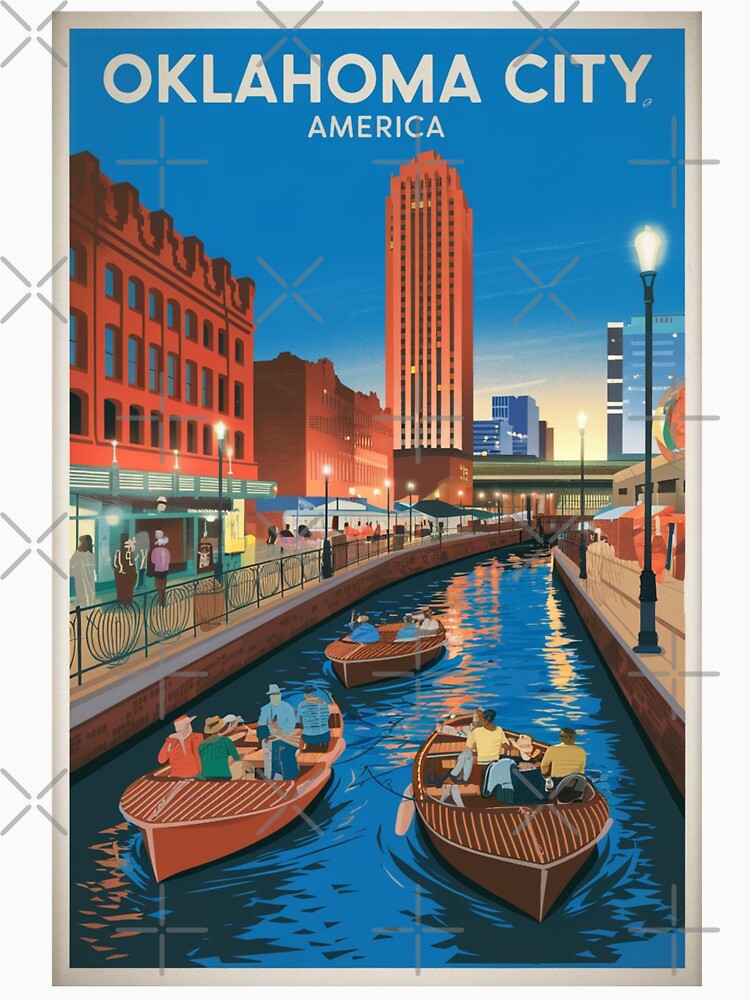 Oklahoma City Vintage Travel Poster by TravelerRat
