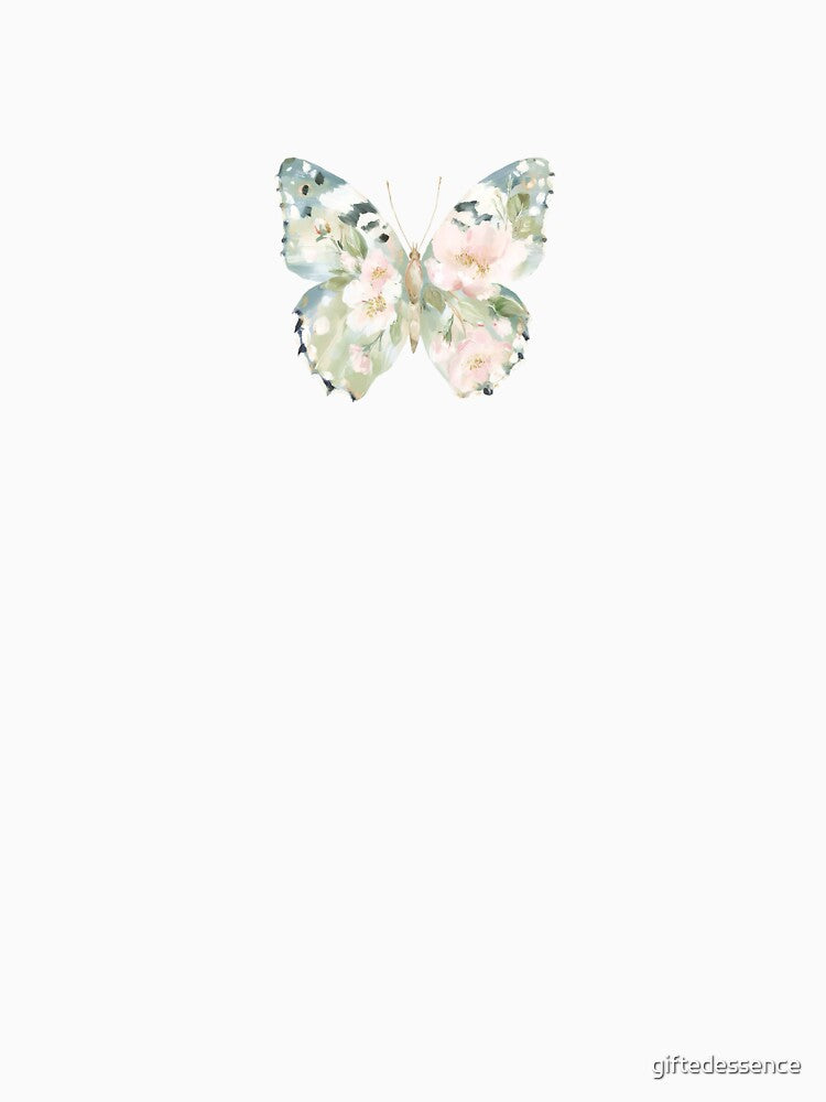 Abstract Watercolor Floral Butterfly by giftedessence