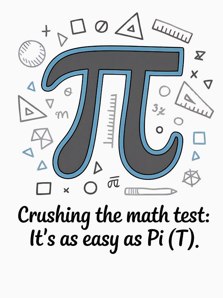 Crushing the Math Test as easy as Pi - Funny Math Teacher Student Motivation by DAMi STORE