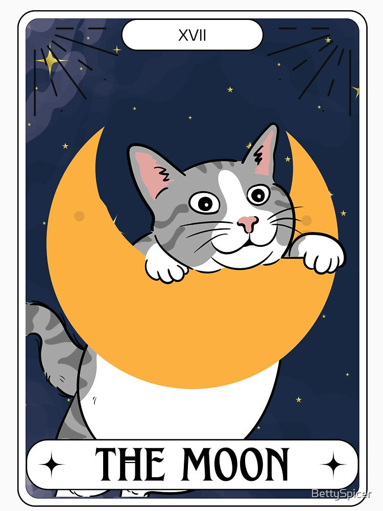 Tarot Card Tabby Cat The Moon by BettySpicer