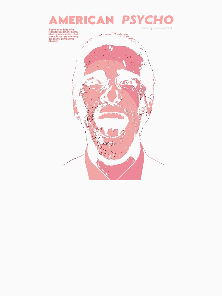 American Psycho Minimal Face Poster Style by Adenahilton
