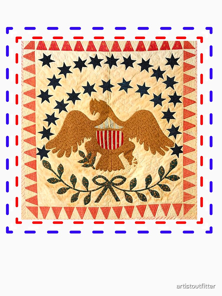 Eagle Patch Quilt 1837 by artistoutfitter