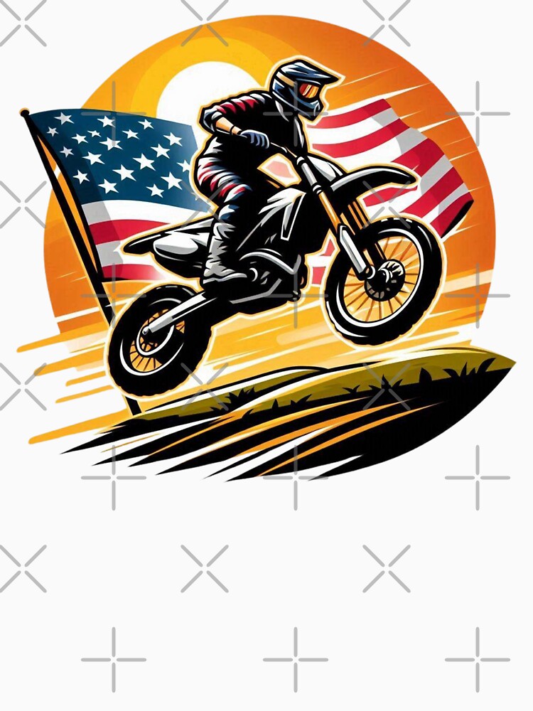 Patriotic Motocross by Myra365Art