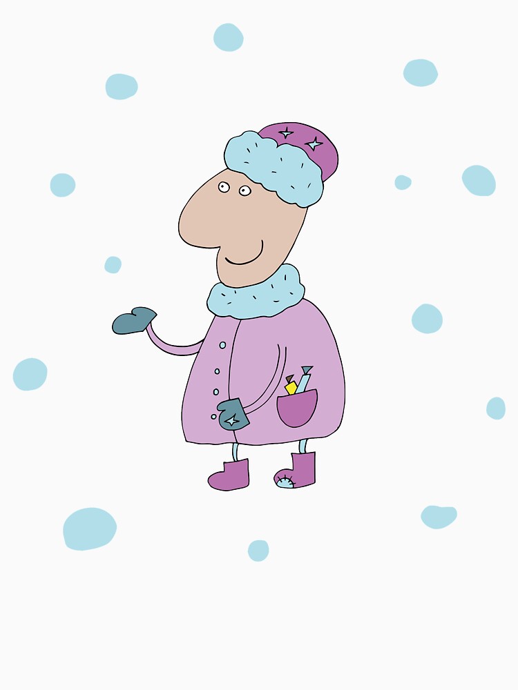 Santa Claus catches snowflakes by Olga81creative