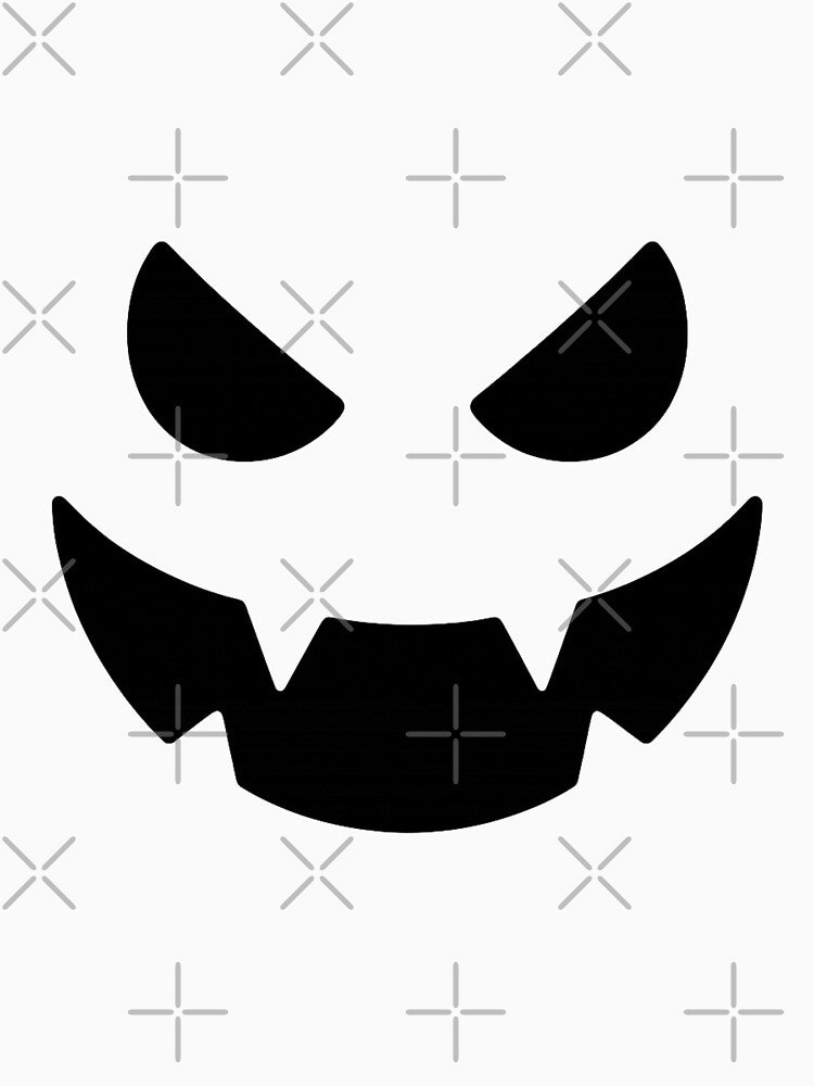 Holiday Costume Tees | Fun and Funny Christmas Novelty Ghost Face Halloween Spooky Eyes and Mouth – Minimalist Scary Face Design by joudiaJA