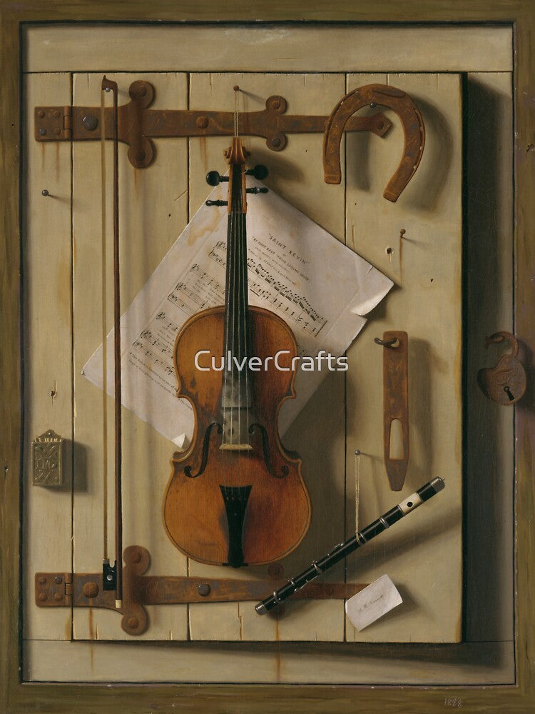 Still Life: Violin and Music, William Michael Harnett, American 1888 by CulverCrafts