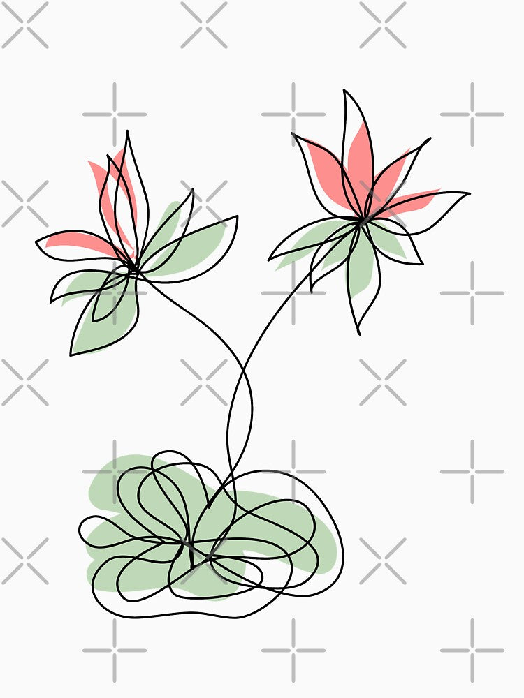 Lotus Line Art by mariazegena