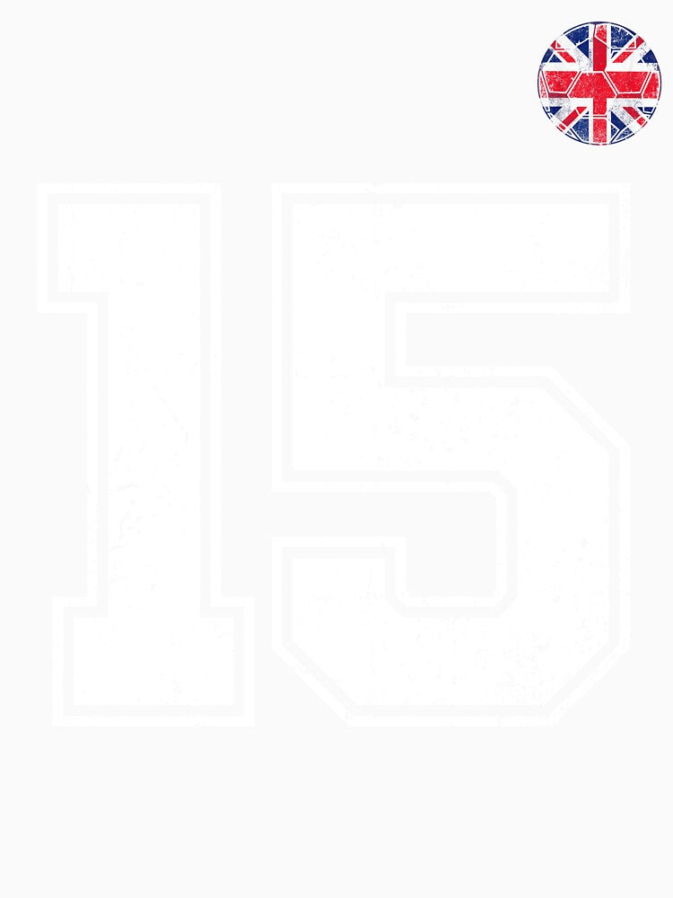 Soccer player Jersey number 15 Uk Flag by LiviuGligoros