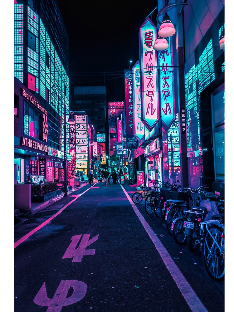 Tokyo - A Neon Wonderland by Neondreamscapes Unisex , , , Long Sleeve Tee