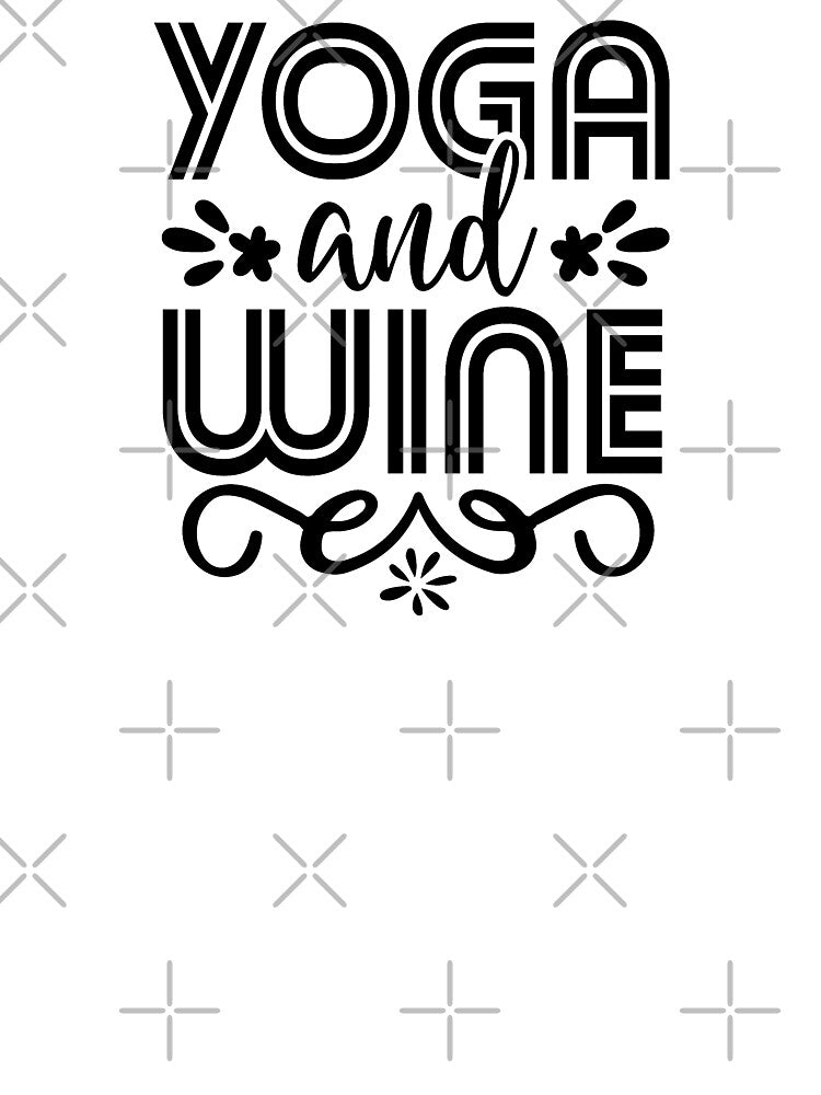 Yoga Quote Yoga and Wine Motivational Saying by SoccaTamam Unisex , , , Long Sleeve Tee