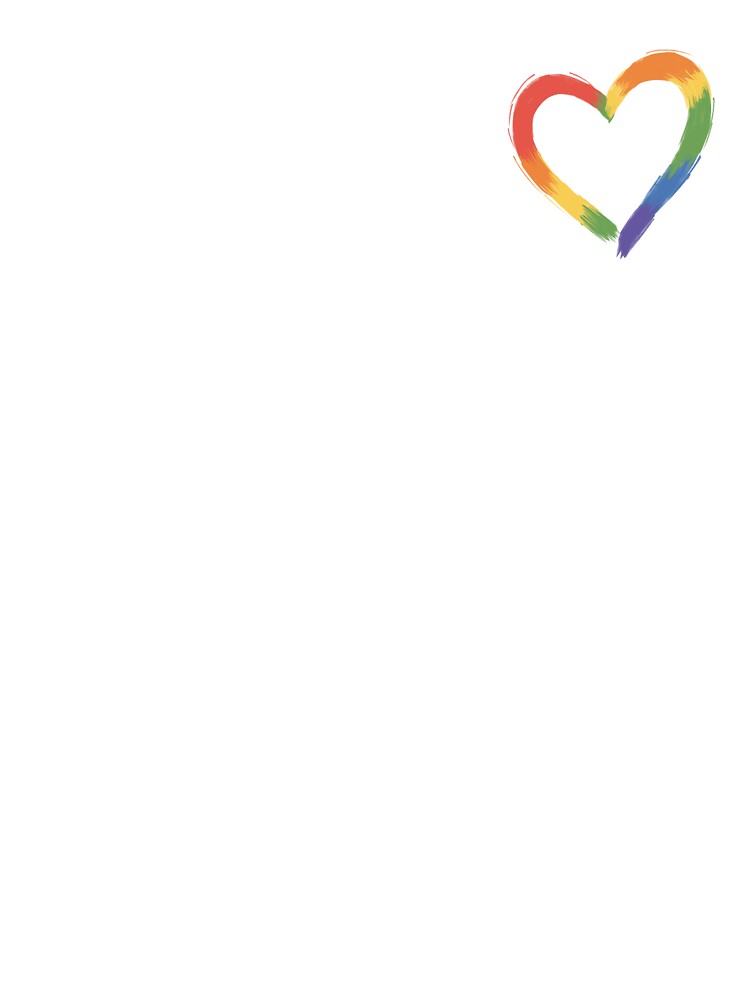 Brush Stroke Rainbow Heart Pride Illustration by thesalynn
