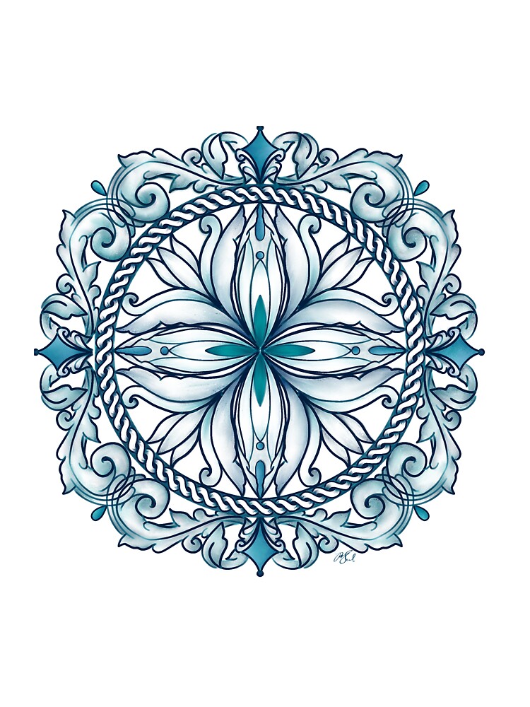 mandala with scrolls by Woven Lexicon