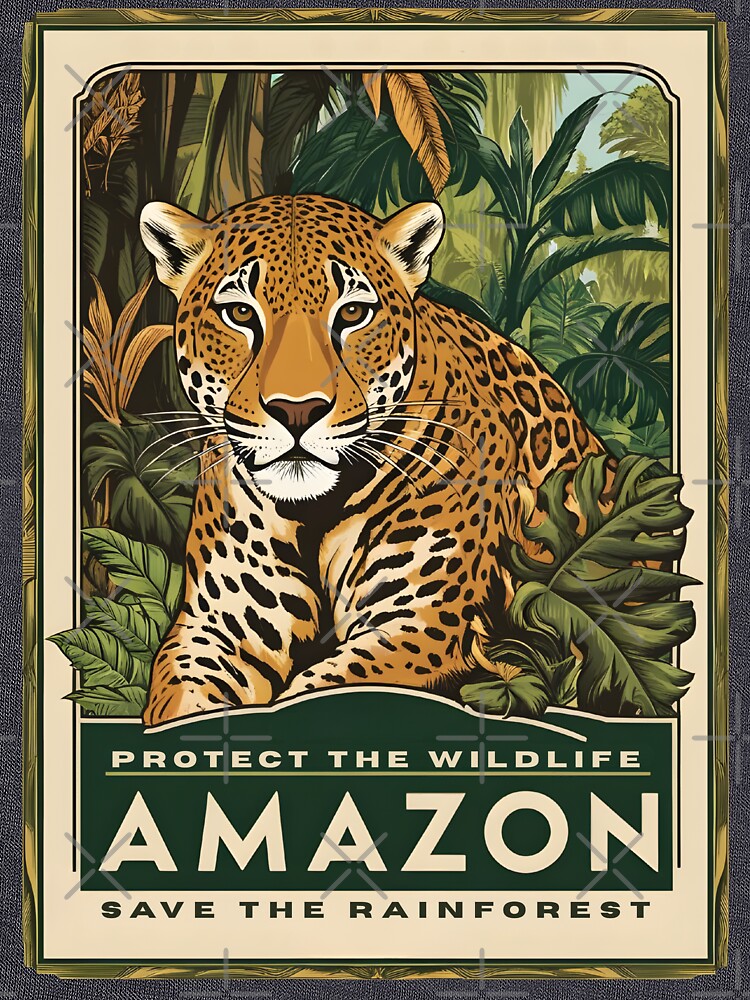 A Vintage Illustration of Amazon Rainforest - Brazil by GoodOldVintage